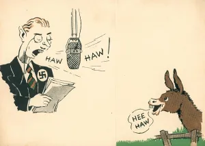 Imitating: WW2 greetings card, , Lord Haw Haw