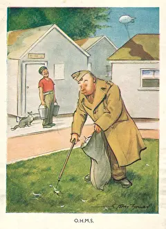 Tidying: WW2 greetings card, OHMS
