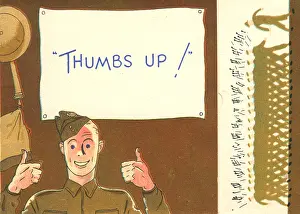 Giftware: WW2 Greetings Card, Thumbs Up!