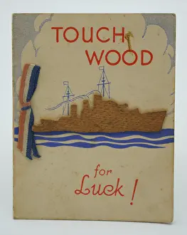 Giftware: WW2 Greetings Card, Touch Wood!