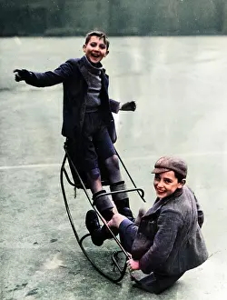 Stoic: WW2 - Home Front - Two boys playing on a see saw