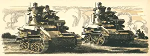 Traversing: WW2 Light Tanks On Manouvres
