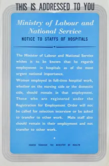 The Maurice Collins Images Collection: WW2 - Ministry of Labour