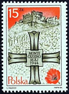 The Bilderwelt Collection: WW2 - Monte Cassino Postage Stamp
