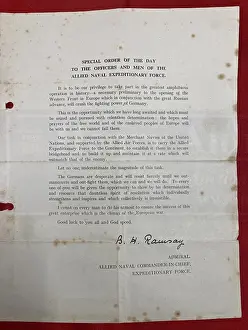 Fairmile: WW2 Naval Orders, Allied Naval Expeditionary Force