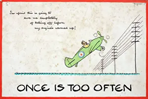 Fougasse: WW2 poster, Once is too often