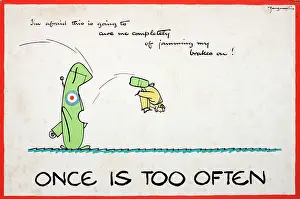 Brakes: WW2 poster, Once is too often