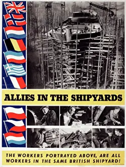 Shipyards: WW2 poster, Allies in the Shipyards