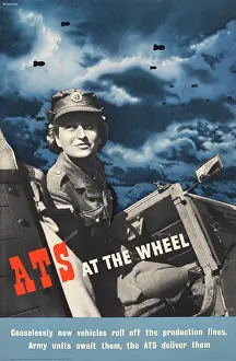 Hmso: WW2 Poster -- ATS At The Wheel