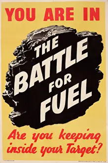 World War Two: WW2 poster, the Battle for Fuel