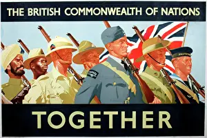 World War Two: WW2 poster, The British Commonwealth of Nations Together