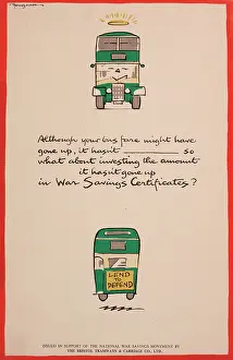 Amount: WW2 poster, Although your bus fare might have gone up