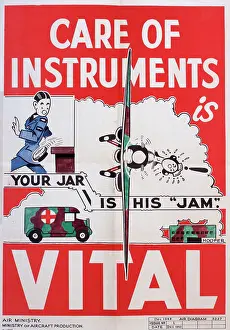 Ambulance: WW2 poster, Care of instruments is vital