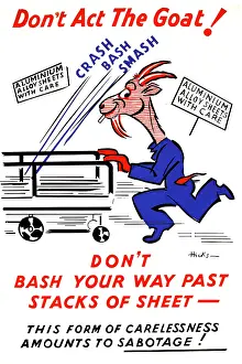 Hicks: WW2 poster, Don't Act The Goat!