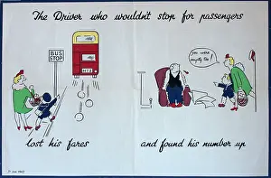 Etiquette: WW2 poster, The driver who wouldn't stop for passengers
