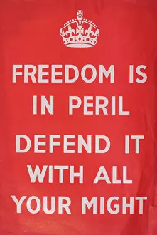 Onslow Auctions Limited: WW2 poster, Freedom is in Peril