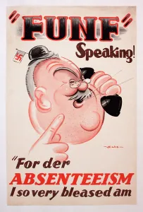 Hicks: WW2 poster, Funf Speaking!