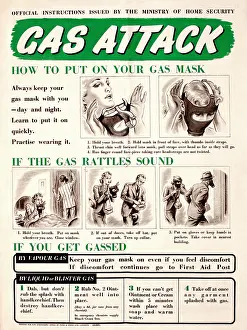 Gassed: WW2 poster -- gas attack