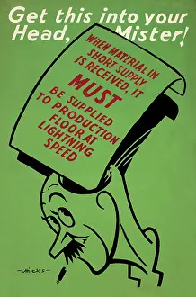 Slow: WW2 poster, Get this into your head, Mister!