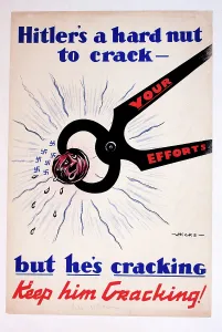 Efforts: WW2 poster, Hitler's a hard nut to crack