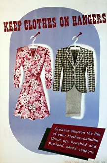 Hmso: WW2 Poster - Home Front - Keep Clothes on hangers