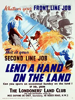Daphne: WW2 poster, Lend a Hand on the Land