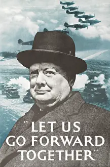 World War Two: WW2 Poster -- Let Us Go Forward Together