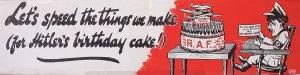 Strip: WW2 poster, Let's speed the things we make