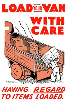 Hicks: WW2 poster, Load Your Van With Care