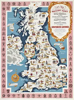 Hmso: WW2 Poster -- Map of the British Army