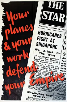 Typography: WW2 poster, Your planes and your work defend our Empire