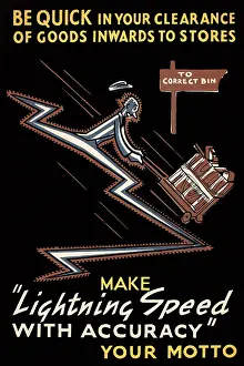 Correct: WW2 poster, Be quick in your clearance of goods