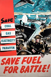 Paraffin: WW2 poster, Save fuel for battle!