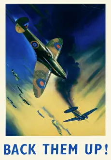 Hmso: WW2 poster, Back Them Up!