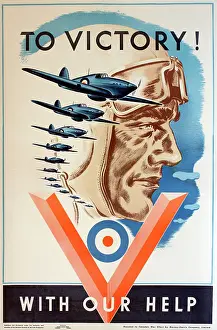 Onslow Auctions Limited: WW2 poster, To Victory -- With Our Help!