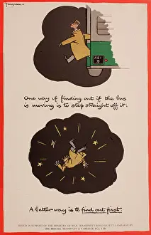 Onslow Auctions Limited: WW2 poster, One way of finding out if the bus is moving