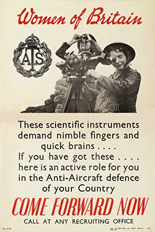 Brains: WW2 Poster -- Women of Britain Come Forward Now
