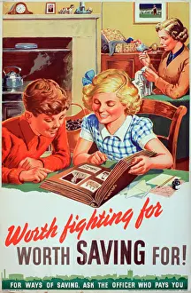 Invest: WW2 poster, Worth Fighting For, Worth Saving For!