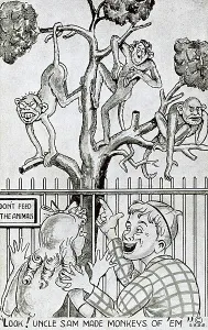 Daft: WW2 - US Propaganda - Hitler, Hirohito, Mussolini as Monkeys