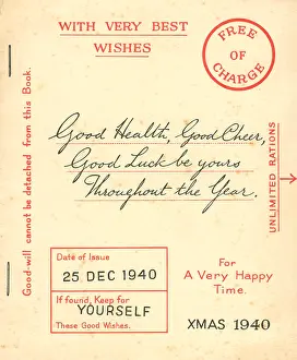 Unlimited: WW2, Ration Book Christmas Card