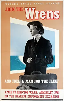 Onslow Auctions Limited: WW2 recruitment poster, Join the Wrens