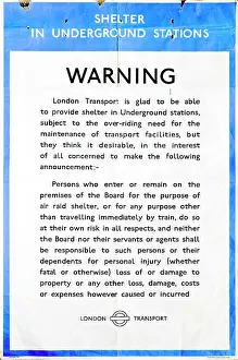 The Maurice Collins Images Collection: WW2 - Shelter in Underground Stations