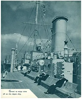 Crewmembers: WW2 Submarine Crew On The Depot Ship