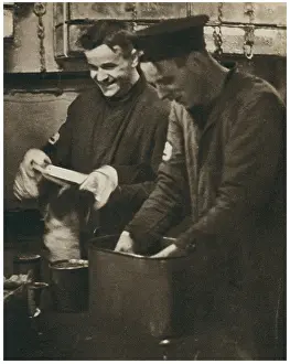 Crewmembers: WW2 Submarine Crew Washing Up