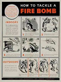 The Maurice Collins Images Collection: WW2 - How to Tackle Fire Bombs - Black