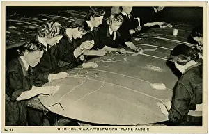 Stitching: WW2 - With the W.A.A.F. - Repairing plane fabric