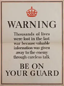 The Maurice Collins Images Collection: WW2 - Warning - Be on your guard
