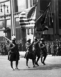 Rican: WWI, 369th Infantry Marching, NYC, 1919