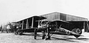 Bi Plane: WWI, Albatros with Gotha, German Fighter Planes