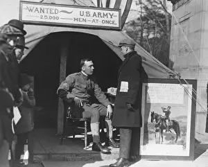 Enlistment: WWI, Army Recruitment Tent